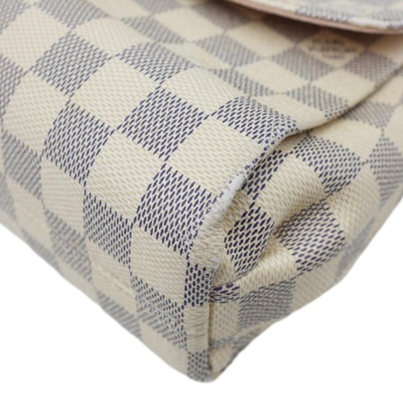 Louis Vuitton Croisette Damier Azur Satchel Crossbody Bag Rose Ballerine - Picture 7 of 16